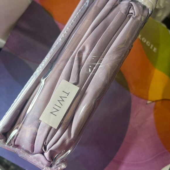 Charter Club Damask Stripe Sheet Set Pima Cotton Twin Purple NEW - Picture 3 of 8